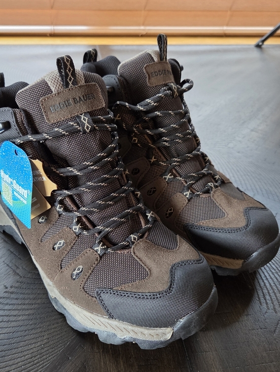 Eddie Bauer Maple Ridge Men\'s Waterproof Hiking Boots Brown Size 8.5 NEW main image 5